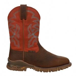 NEW TONY LAMA men's roustabout water buffalo boots in red